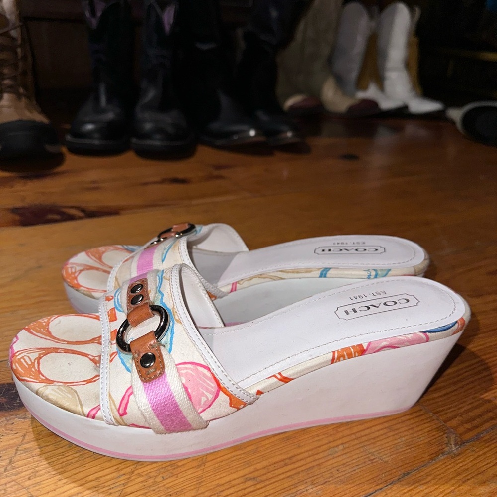 Coach “Fiona” Slide on Wedges - Picture 3 of 8